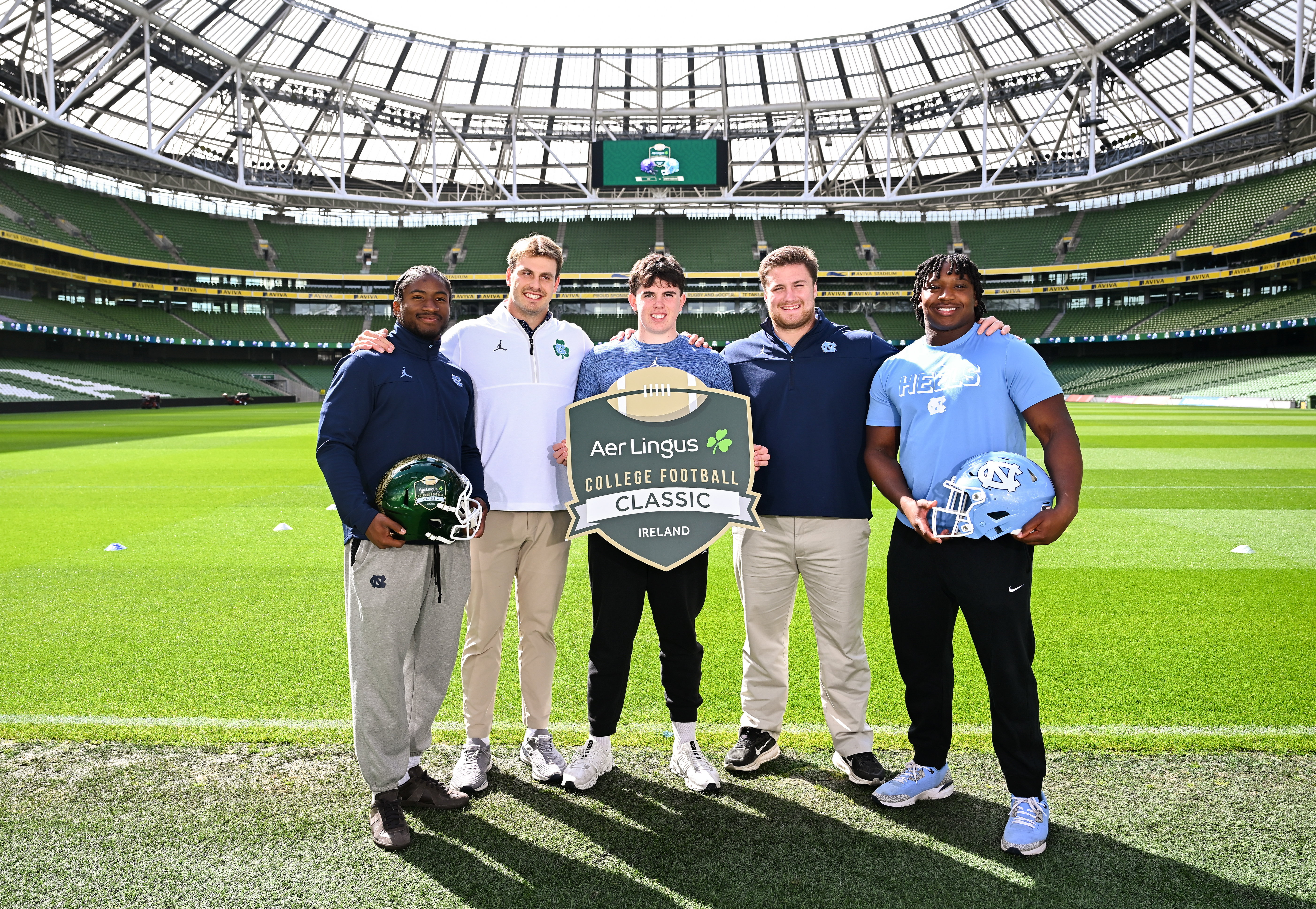 UNC Players Visit Ireland Ahead Of The Aer Lingus College Football Classic This August
