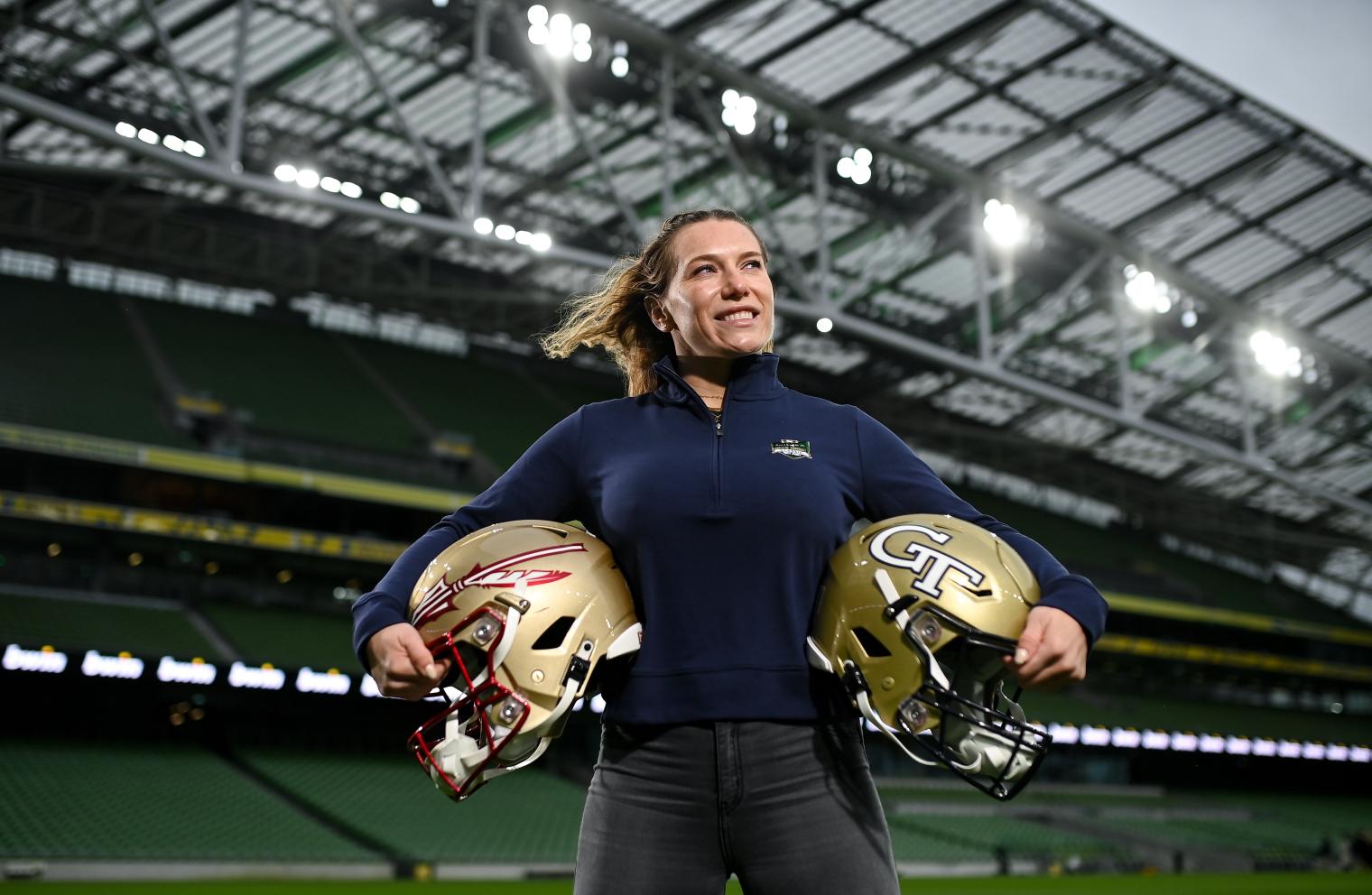  Phoebe Schecter joins the Aer Lingus College Football Classic as an Ambassador ahead of 2024 fixture